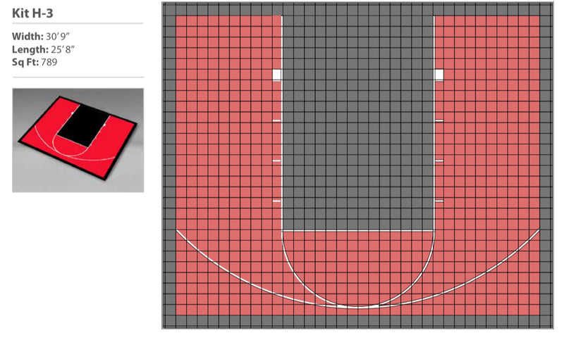 Load image into Gallery viewer, Small Basketball Court Kit 3