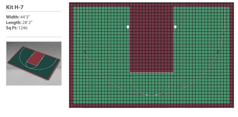Load image into Gallery viewer, Half Basketball Court Kit 7