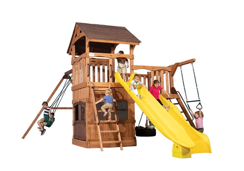 Load image into Gallery viewer, Olympian Outlook XL 3 Swing Set