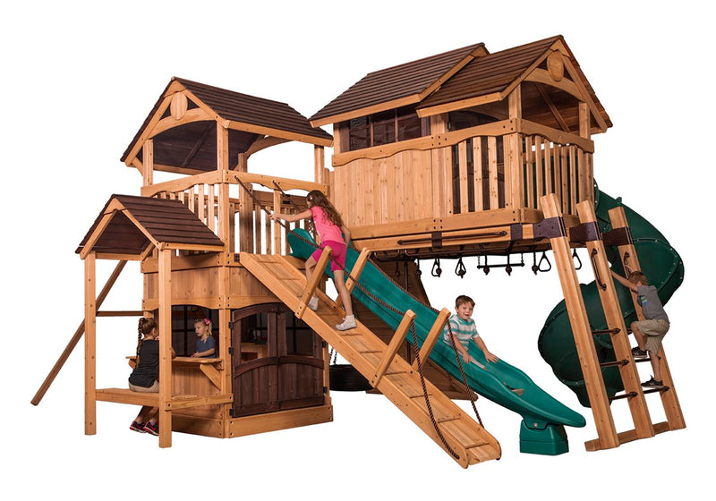 Load image into Gallery viewer, Olympian Outlook XL 5 Swing Set