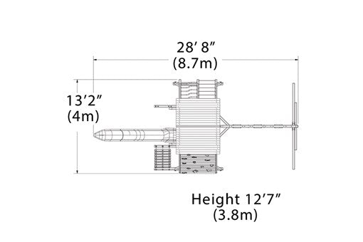 Load image into Gallery viewer, Olympian Peak XL 1 w/ Wood Roof Swing Set