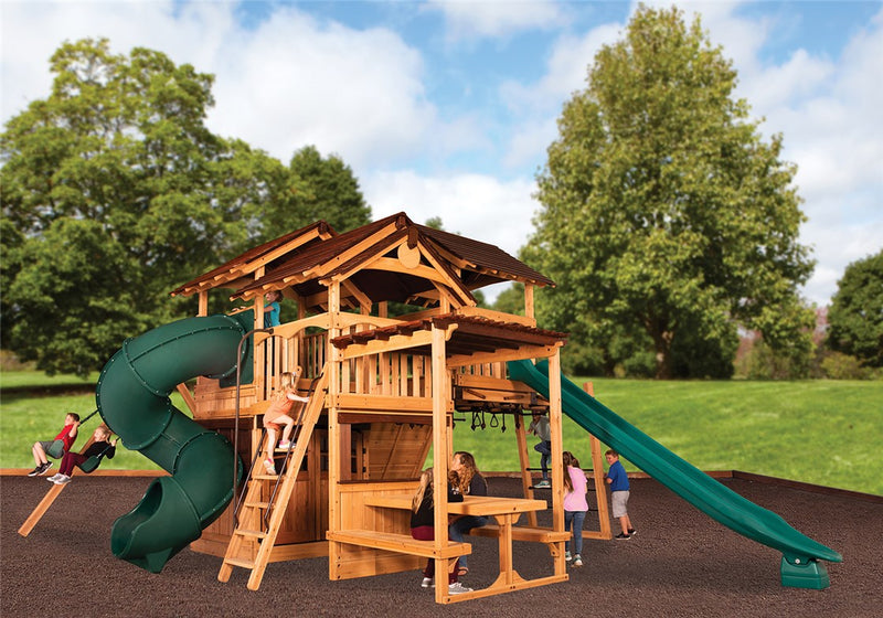 Load image into Gallery viewer, Titan Treehouse XL 7 Swing Set