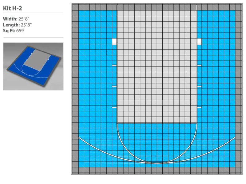Load image into Gallery viewer, Small Basketball Court Kit 2