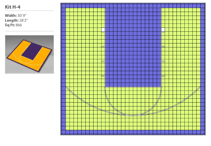 Load image into Gallery viewer, Small Basketball Court Kit 4