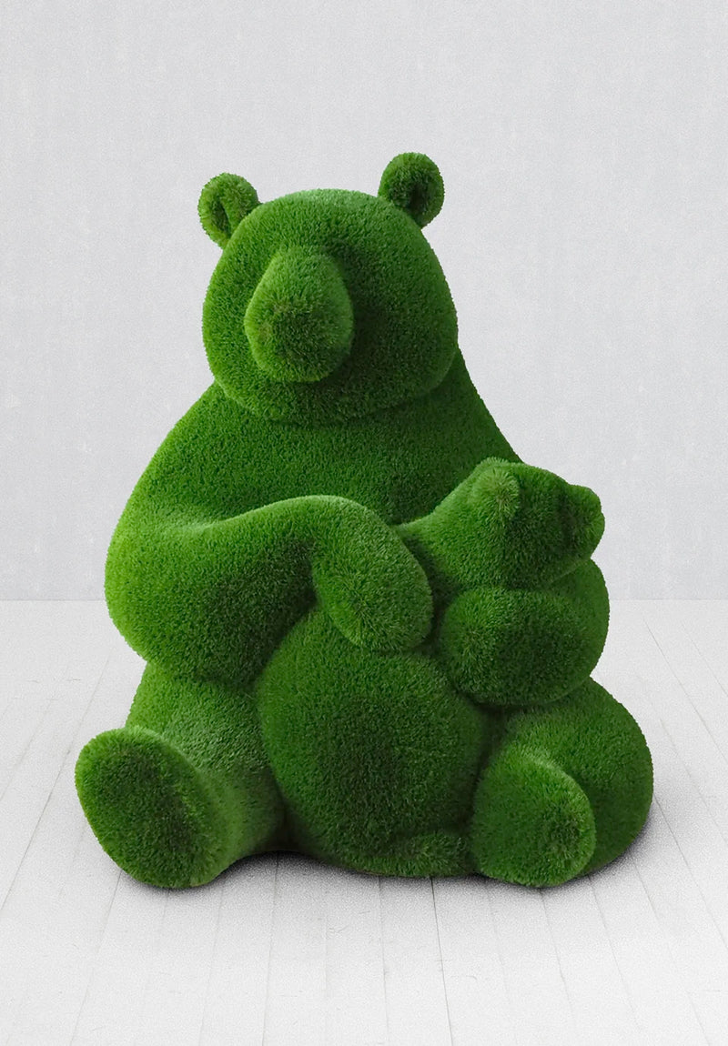 Load image into Gallery viewer, Topiary Grass Panda with Baby