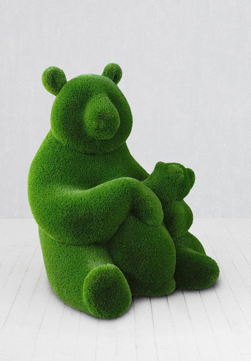 Load image into Gallery viewer, Topiary Grass Panda with Baby