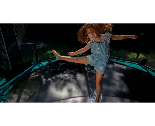 BERG Champion 11' Round Above Ground Trampoline + Safety Net Deluxe