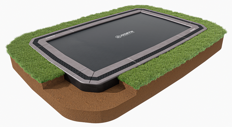 Load image into Gallery viewer, NORTH® 15′ x 10′ Rectangle In Ground Trampoline
