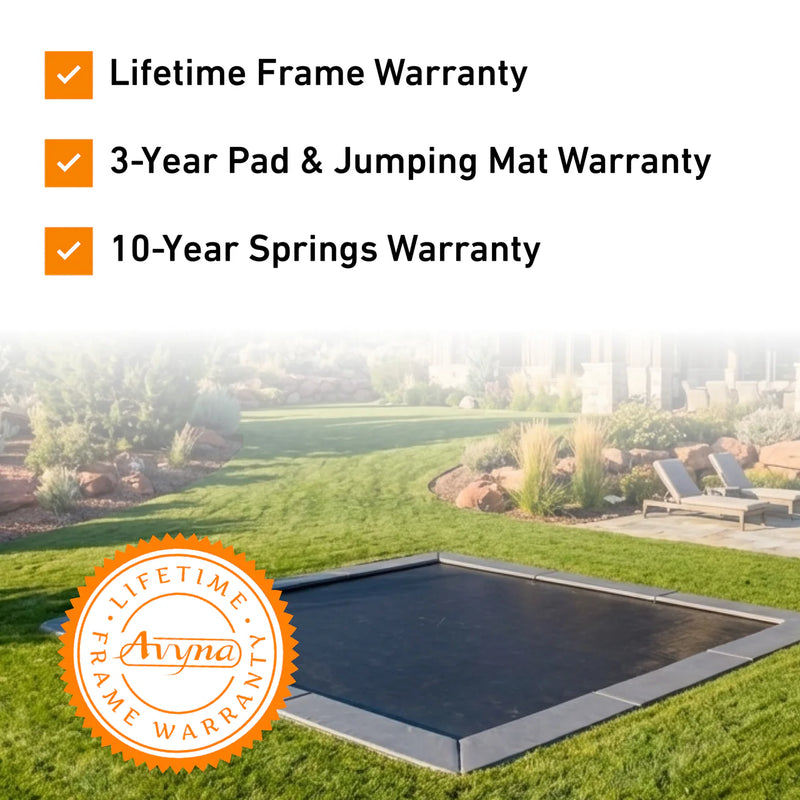 Load image into Gallery viewer, 15x15' Square Pro-Line MAX Avyna In-Ground Trampoline

