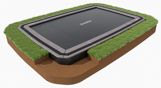 NORTH® 17′ x 12′ Rectangle In Ground Trampoline