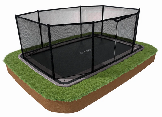 NORTH® Rectangle In Ground 17 ft x 12 ft Trampoline Safety Net