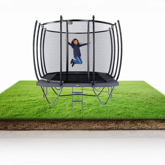 10'x14' Rectangle Pro-Line Avyna Above Ground Trampoline with Enclosure