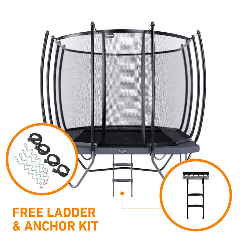Load image into Gallery viewer, 10'x14' Rectangle Pro-Line Avyna Above Ground Trampoline with Enclosure
