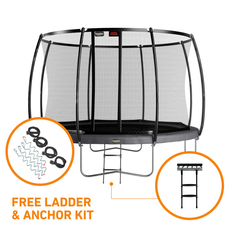 Load image into Gallery viewer, 12′ Round Pro-Line Avyna Above Ground Trampoline with Enclosure
