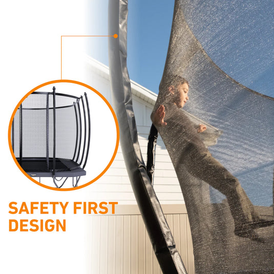 10'x14' Rectangle Pro-Line Avyna Above Ground Trampoline with Enclosure