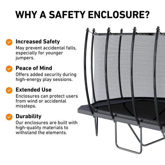 10'x14' Rectangle Pro-Line Avyna Above Ground Trampoline with Enclosure