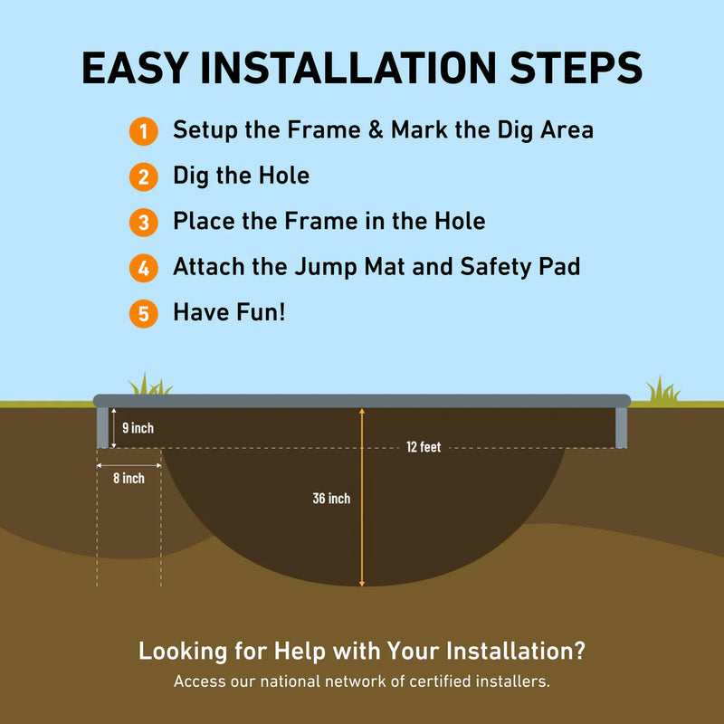 Load image into Gallery viewer, 12′ Round Pro-Line Avyna In-ground Trampoline
