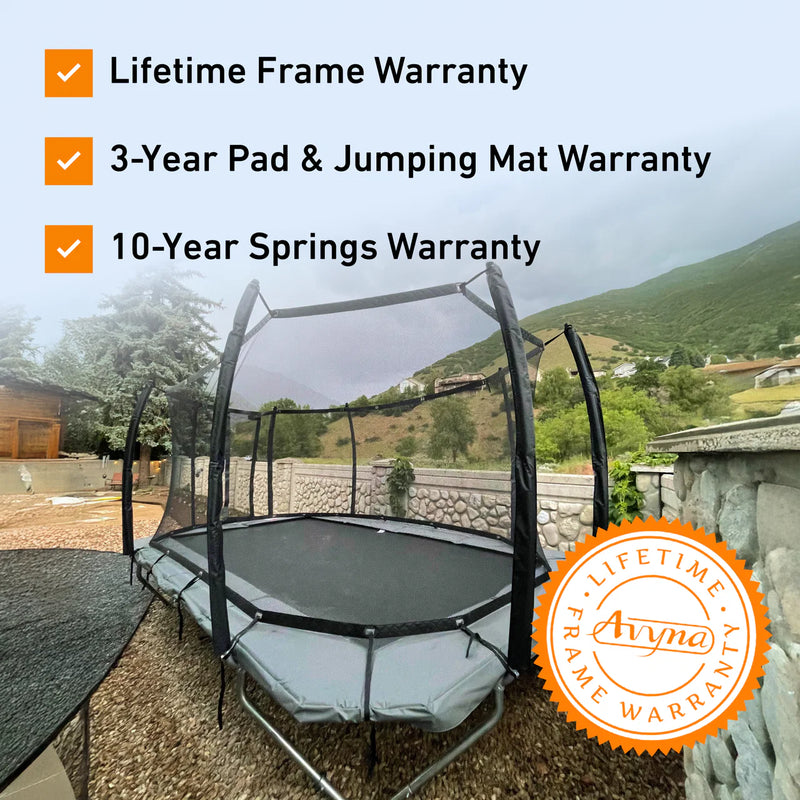 Load image into Gallery viewer, 10'x17' Rectangle Pro-Line Avyna Above Ground Trampoline with Enclosure
