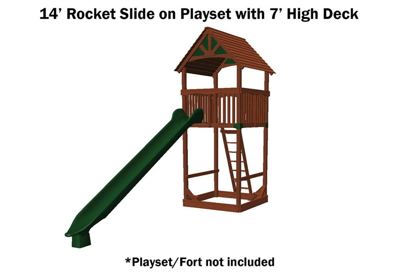 Load image into Gallery viewer, Rocket Slide 14' Green
