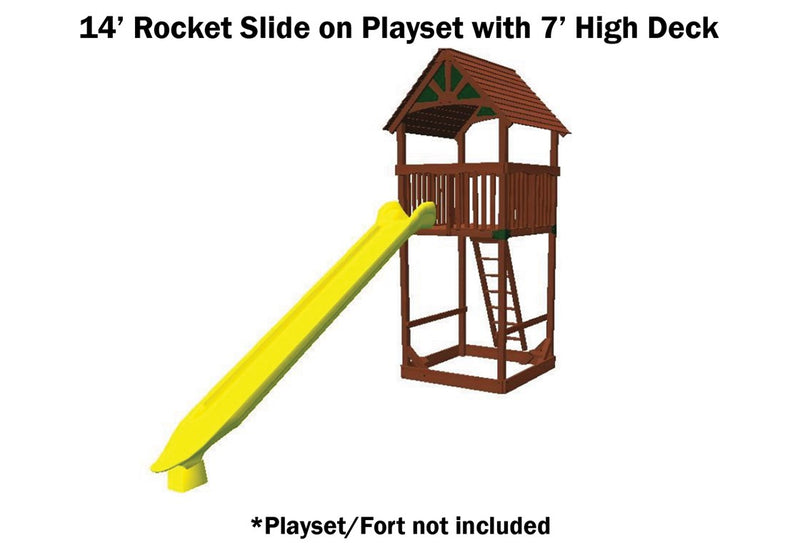 Load image into Gallery viewer, Rocket Slide 14' Yellow

