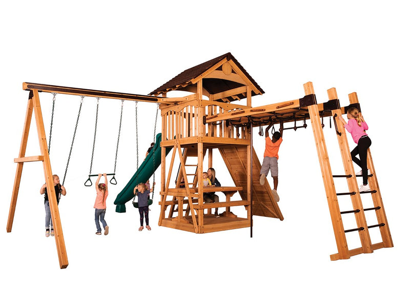 Load image into Gallery viewer, Titan Treehouse XL 2 Swing Set
