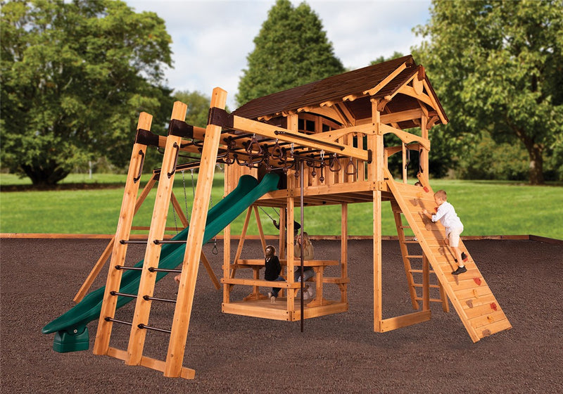 Load image into Gallery viewer, Titan Treehouse XL 5 Swing Set
