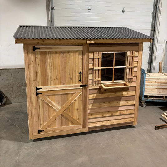 Cedar Shed Bayside Lean-To Dutch Door