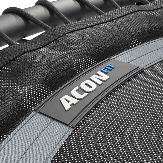 ACON Fit 44in Round Rebounder with Handlebar Black Logo Marin Backyards