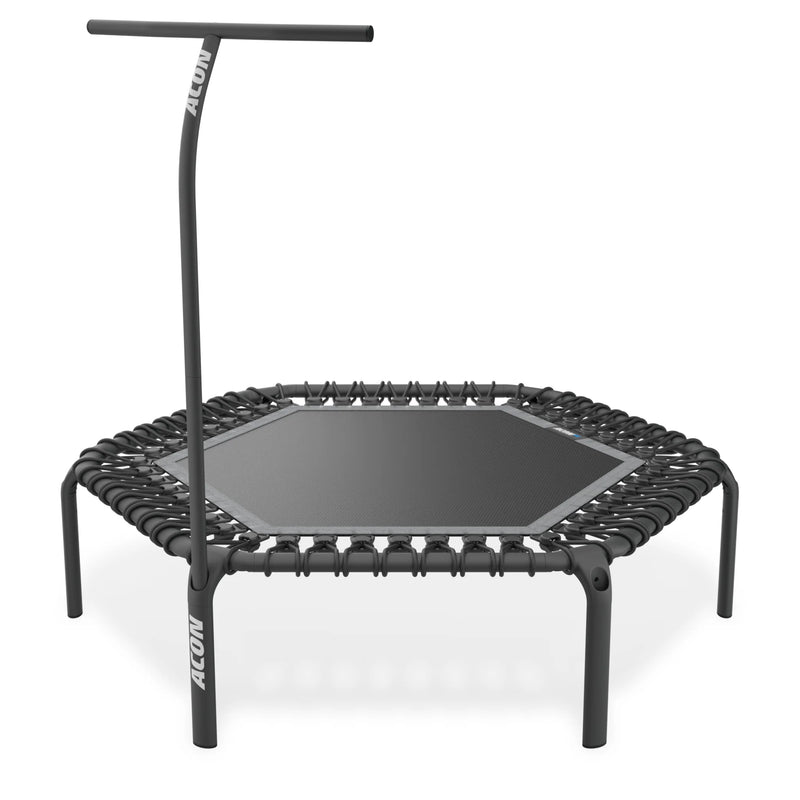 Load image into Gallery viewer, ACON Fit 55in Hexagon Rebounder Handlebar Model Black Marin Backyards
