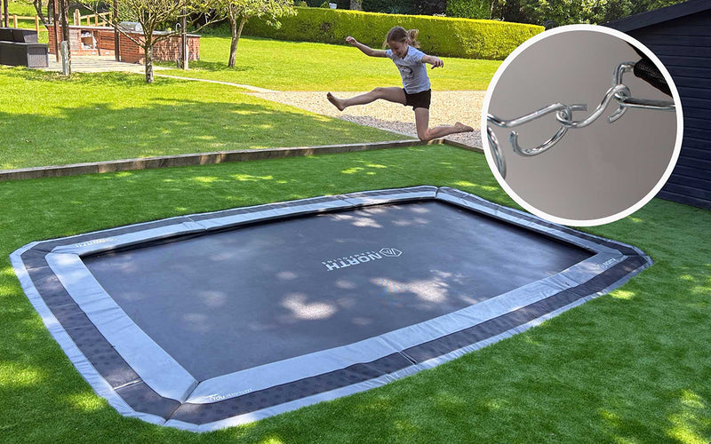 Load image into Gallery viewer, NORTH® 15′ x 10′ Rectangle In Ground Trampoline
