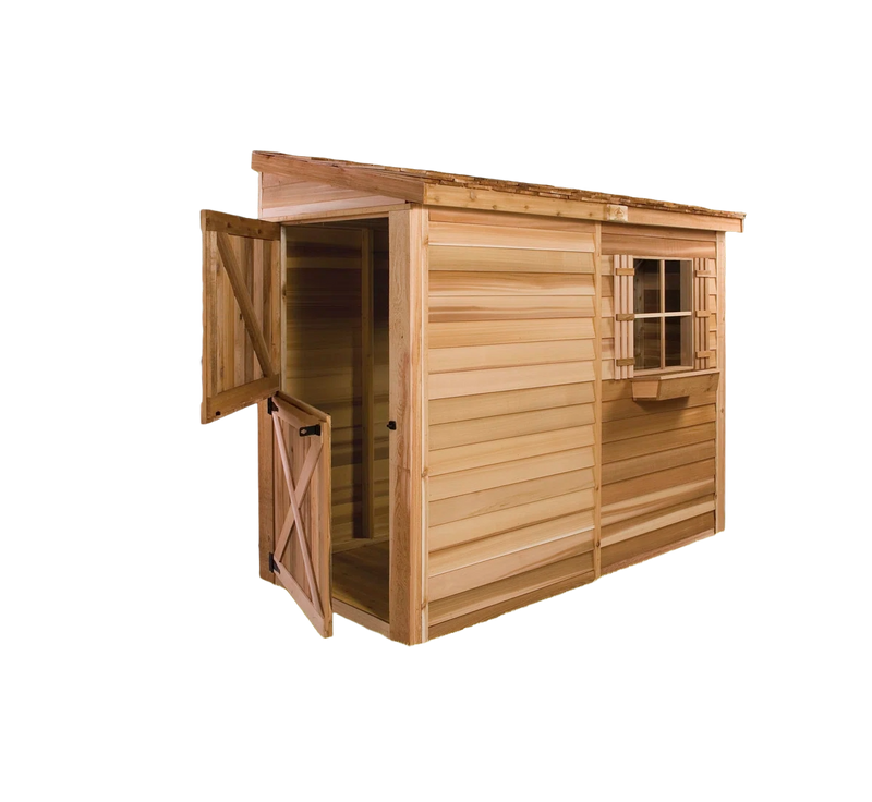 Load image into Gallery viewer, Cedar Shed Bayside Lean-To Double Door
