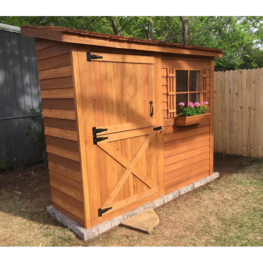 Cedar Shed Bayside Lean-To Dutch Door