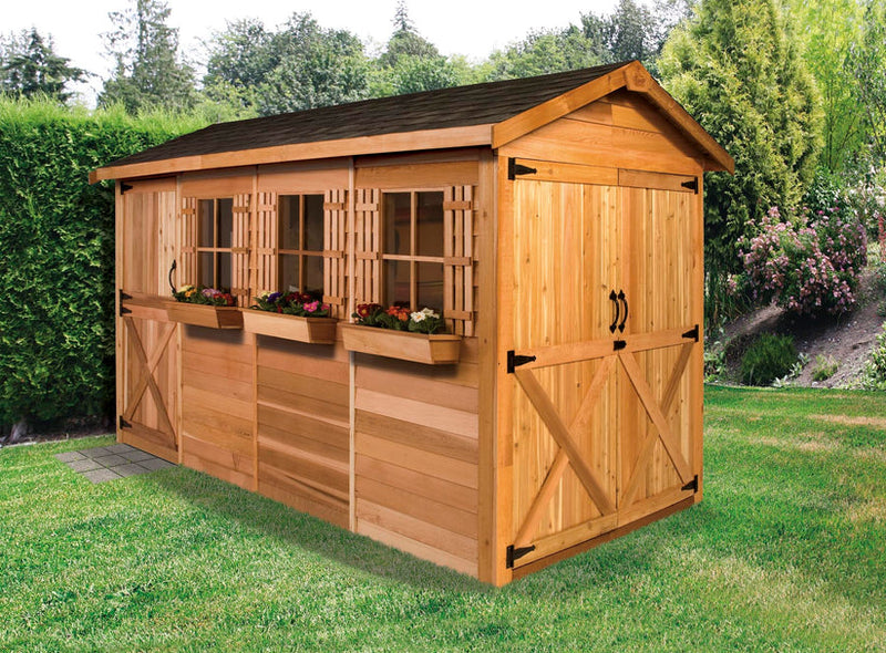 Load image into Gallery viewer, CedarShed Boathouse Lifestyle 2 Marin Backyards
