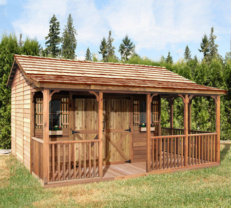 Load image into Gallery viewer, CedarShed Farmhouse Lifestyle 1 Marin Backyards
