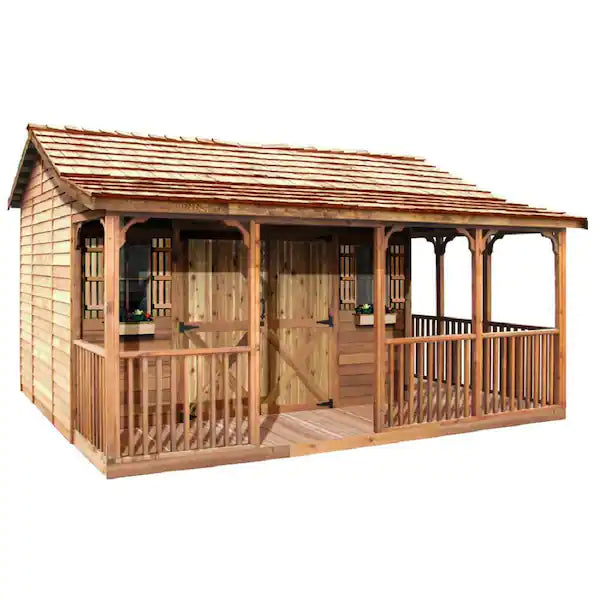 Load image into Gallery viewer, CedarShed Farmhouse Model 1 Marin Backyards

