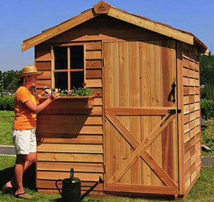 Load image into Gallery viewer, CedarShed Gardener Lifestyle 2 Marin Backyards
