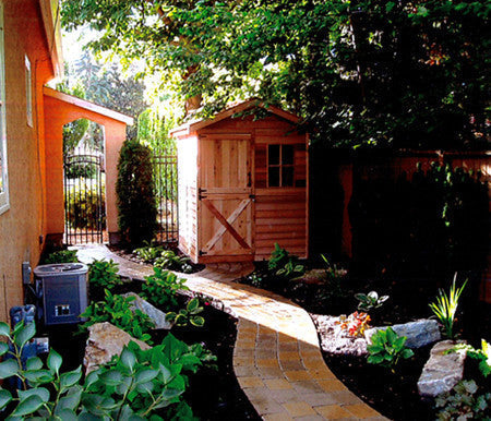 Load image into Gallery viewer, CedarShed Gardener Lifestyle 4 Marin Backyards
