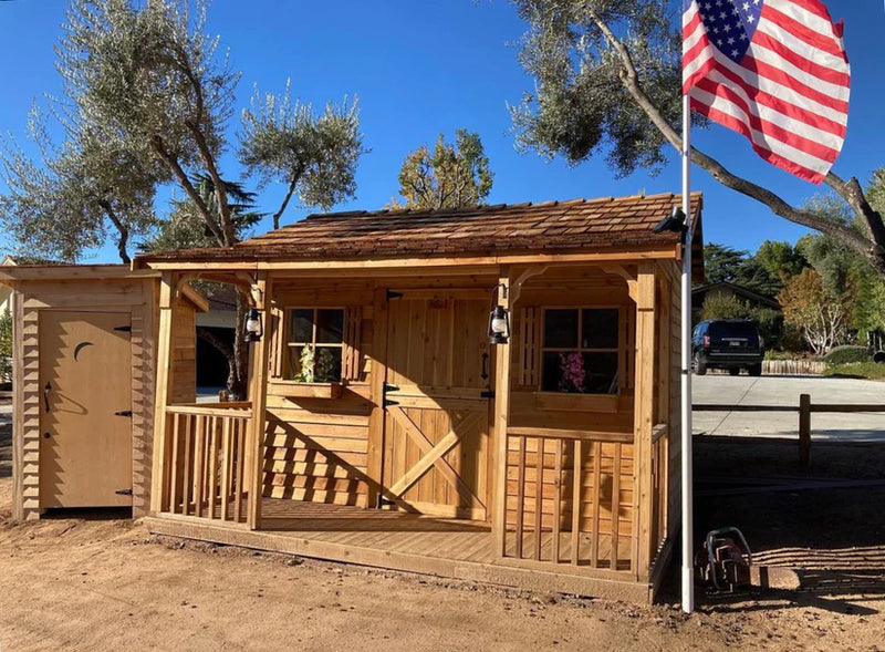 Load image into Gallery viewer, CedarShed Kids Bunkhouse Lifestyle 2 Marin Backyards
