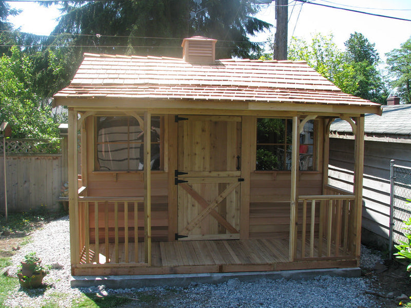 Load image into Gallery viewer, CedarShed Kids Bunkhouse Lifestyle 4 Marin Backyards
