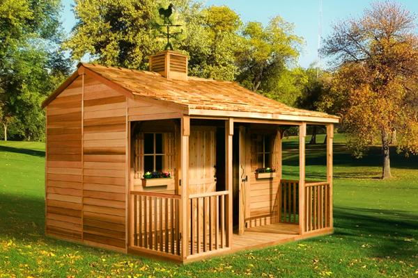 Load image into Gallery viewer, CedarShed Ranchhouse Lifestyle 1 Marin Backyards
