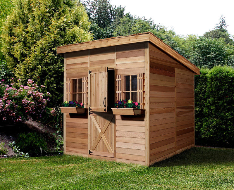 Load image into Gallery viewer, CedarShed Studio Shed Lifestyle 1 Marin Backyards
