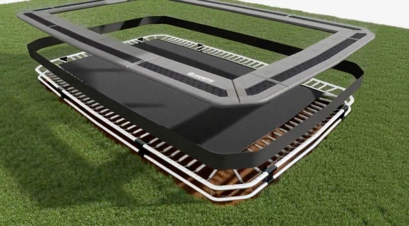 Load image into Gallery viewer, NORTH® 17′ x 12′ Rectangle In Ground Trampoline

