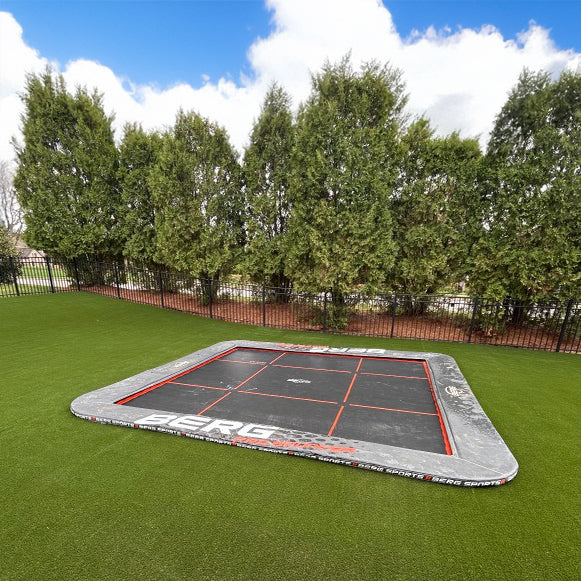 Load image into Gallery viewer, BERG Ultimate Pro Bouncer 16.5'x16.5' Square In-Ground Trampoline
