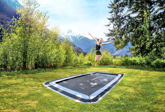 NORTH® 15′ x 10′ Rectangle In Ground Trampoline