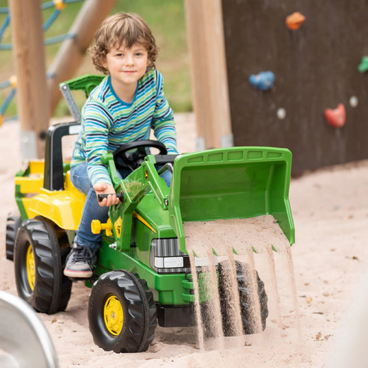 Ride On John Deere Pedal Loader With Backhoe In Action 4 Marin Backyards