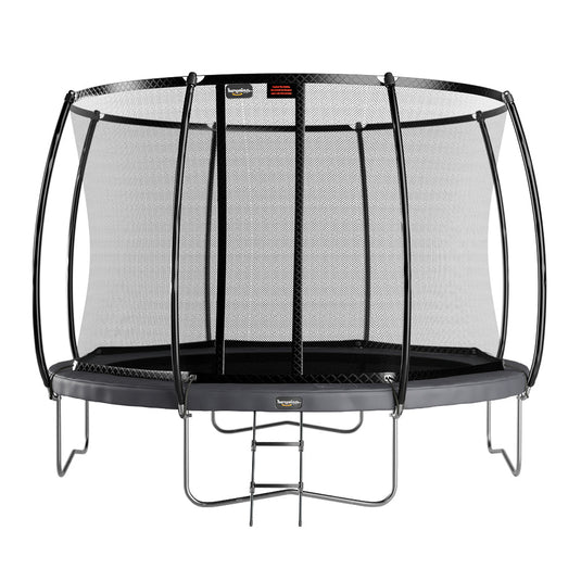 12′ Round Pro-Line Avyna Above Ground Trampoline with Enclosure