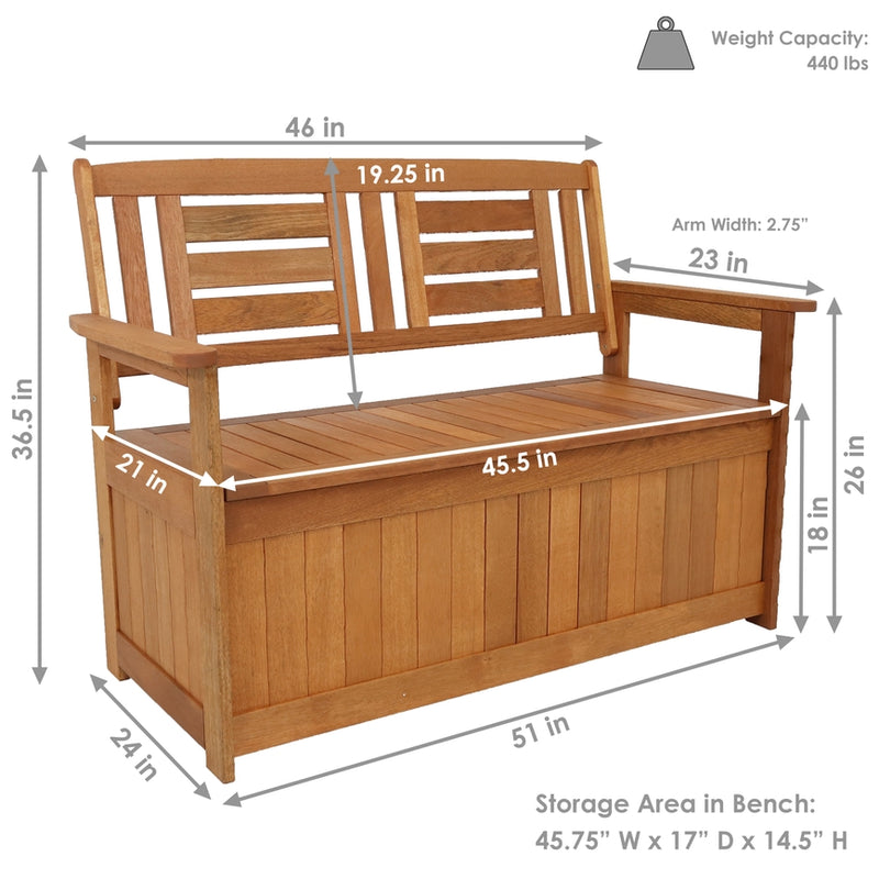 Load image into Gallery viewer, Storage Bench 51 inches Marin Backyards 10
