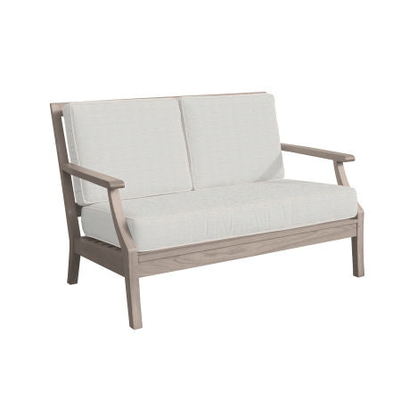 Teak Loveseat Restoration Service Marin Backyards Gray