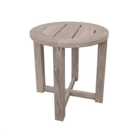 Teak Side Table Restoration Service Marin Backyards Gray