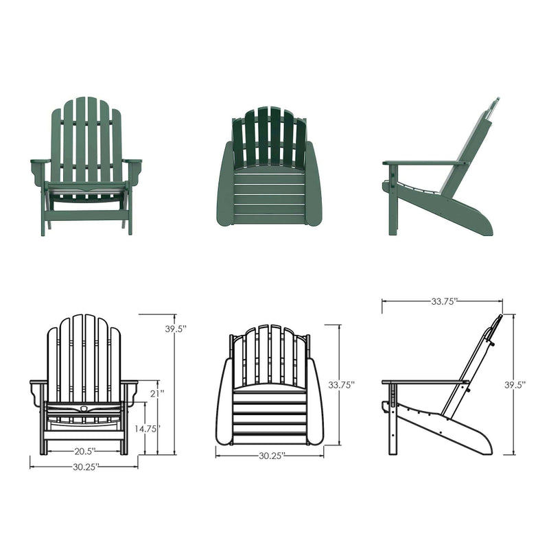 Load image into Gallery viewer, DURAWOOD® Poly Essentials Adirondack Chair
